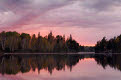 Sunset over Malberg Lake, Boundary Waters Canoe Area Wilderness, Superior National Forest, Minnesota, USA
