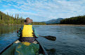 Canoeing on the Teslin River, Yukon, Canada