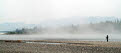 Misty morning on the Teslin River, Yukon, Canada