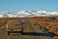 Driving along the Dempster Highway towards the Blackstone Mountains ?????, Yukon, Canada