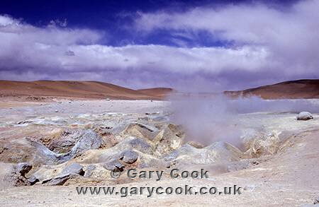 Geysers at Sol de Manana, Altiplano, Bolivia