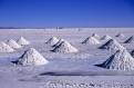 Harvesting salt, Salar de Uyuni, Altiplano, Bolivia