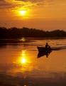 Sunrise over the Rio Mamori, Amazon, Brazil
