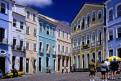 Cobbled streets and colonial architecture, Largo de Pelourinho, Salvador, Bahia, Brazil