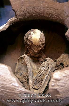 Human remains, Archeological Museum, San Pedro de Atacama, Chile
