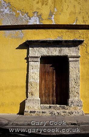 Faded architecture, doorway, Cartagena, Colombia