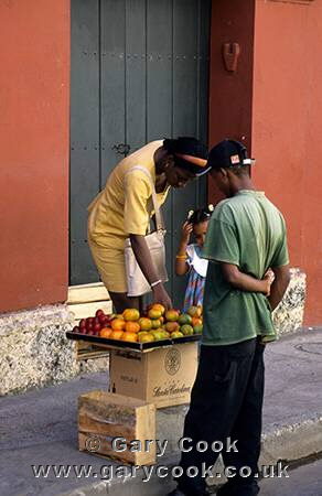 Street trader, Cartagena, Colombia