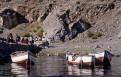 Fishing boats, Amantani Island, Lake Titicaca, Peru