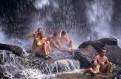 Swimming at El Sapo Waterfalls, Canaima, Venezuela
